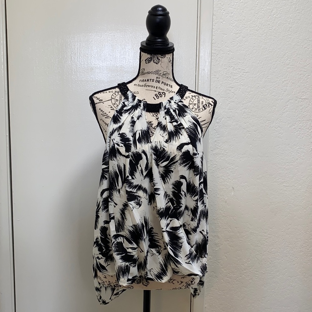 ALFANI KEYHOLE SURPLICE HALTER TOP